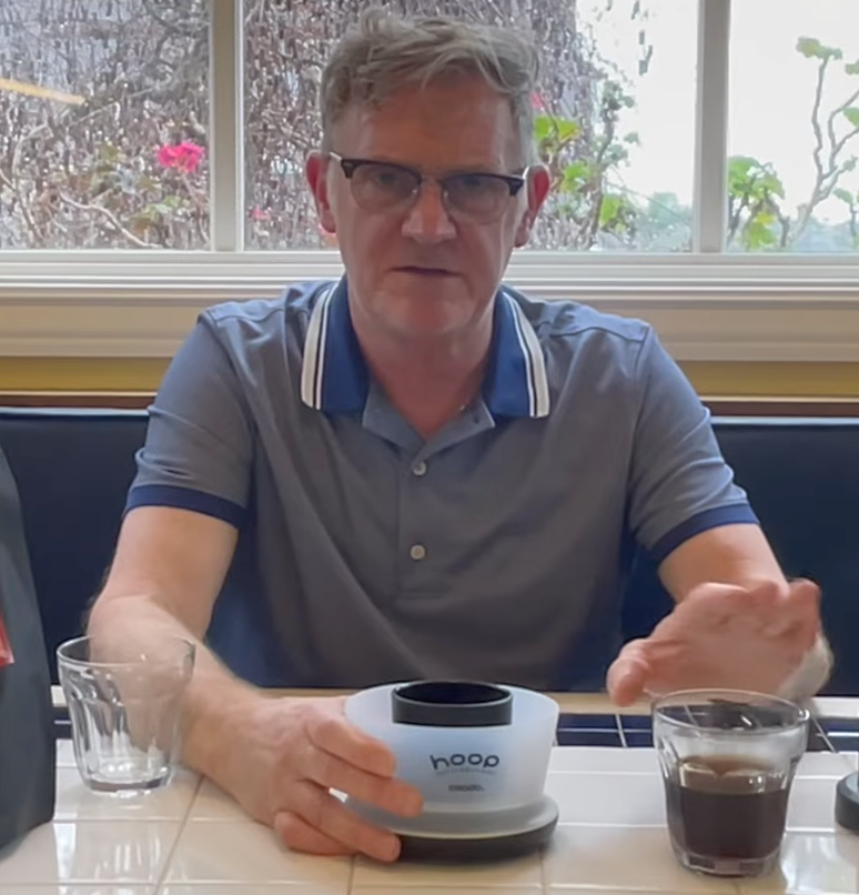 Steve demonstrates the Hoop Brewer